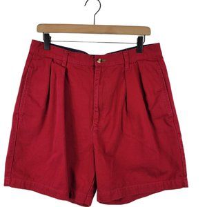 Tommy Hilfiger mens button Shorts deep red size 34